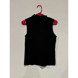 Olivia Rae Women's Size Medium Versatile Mock Neck Sleeveless Tough Tank Black